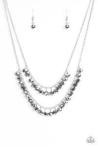Paparazzi "Starlight Sailing" Silver Necklace & Earring Set Paparazzi Jewelry