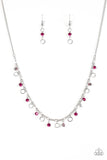 Paparazzi "Dinner Party Demure" Pink Necklace & Earring Set Paparazzi Jewelry