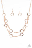 Paparazzi "Circus Couture" Rose Gold Necklace & Earring Set Paparazzi Jewelry