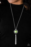 Paparazzi "Always Front and Center" Green Necklace & Earring Set Paparazzi Jewelry