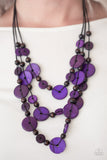 Paparazzi VINTAGE VAULT "South Beach Summer" Purple Necklace & Earring Set Paparazzi Jewelry