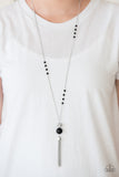 Paparazzi VINTAGE VAULT "The Only Show In Town" Black Necklace & Earring Set Paparazzi Jewelry