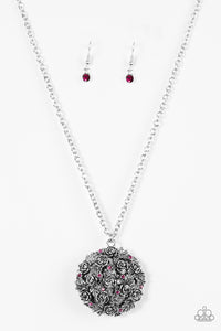 Paparazzi "Royal In Roses" Pink Necklace & Earring Set Paparazzi Jewelry