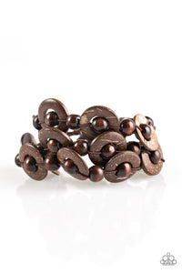 Paparazzi "Cancun Catch" Brown Bracelet Paparazzi Jewelry