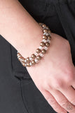 Paparazzi "Modestly Modest" Brown Bracelet Paparazzi Jewelry