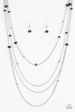 Paparazzi "On The Front SHINE" Purple Necklace & Earring Set Paparazzi Jewelry