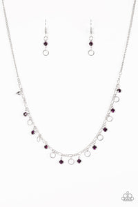 Paparazzi "Dinner Party Demure" Purple Necklace & Earring Set Paparazzi Jewelry