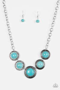 Paparazzi "Mountain Roamer" Blue Necklace & Earring Set Paparazzi Jewelry