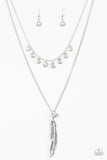 Paparazzi VINTAGE VAULT "Mojave Musical" Silver Necklace & Earring Set Paparazzi Jewelry