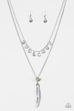 Paparazzi VINTAGE VAULT "Mojave Musical" Green Necklace & Earring Set Paparazzi Jewelry