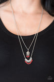 Paparazzi "Bohemian Belle" Red Necklace & Earring Set Paparazzi Jewelry