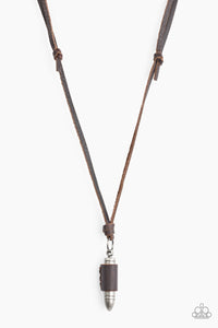 Paparazzi "Boldly Bulletproof" Brown Urban Necklace Unisex Paparazzi Jewelry