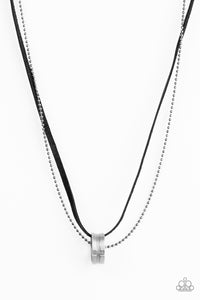 Paparazzi "The Ring Bearer" Black Urban Necklace Unisex Paparazzi Jewelry