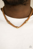 Paparazzi "Mountain Mogul" Brass Urban Necklace Unisex Paparazzi Jewelry