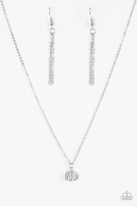 Paparazzi "Diamond Debonair" White Necklace & Earring Set Paparazzi Jewelry