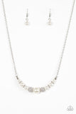 Paparazzi "Absolutely Brilliant" White Necklace & Earring Set Paparazzi Jewelry