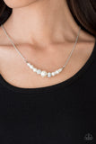 Paparazzi "Absolutely Brilliant" White Necklace & Earring Set Paparazzi Jewelry