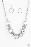Paparazzi "Statement Made" Silver Necklace & Earring Set Paparazzi Jewelry