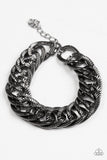 Paparazzi "Bronx Bravado" Black Bracelet Paparazzi Jewelry