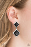 Paparazzi "Geo Glam" Black Clip On Earrings Paparazzi Jewelry