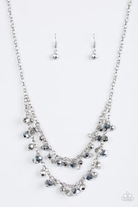 Paparazzi VINTAGE VAULT "Fashion Show Fabulous" Silver Necklace & Earring Set Paparazzi Jewelry