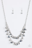 Paparazzi VINTAGE VAULT "Fashion Show Fabulous" Silver Necklace & Earring Set Paparazzi Jewelry