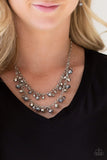 Paparazzi VINTAGE VAULT "Fashion Show Fabulous" Silver Necklace & Earring Set Paparazzi Jewelry