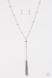 Paparazzi VINTAGE VAULT "Out All Night" Green Necklace & Earring Set Paparazzi Jewelry