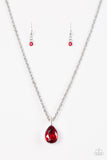 Paparazzi "Million Dollar Drop" Red Necklace & Earring Set Paparazzi Jewelry