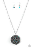 Paparazzi "Royal In Roses" Blue Necklace & Earring Set Paparazzi Jewelry