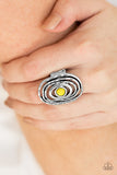 Paparazzi VINTAGE VAULT "Colorfully Chaotic" Yellow Ring Paparazzi Jewelry