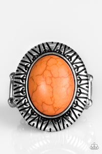 Paparazzi "Surfin Sand Dunes" Orange Ring Paparazzi Jewelry