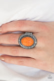 Paparazzi "Surfin Sand Dunes" Orange Ring Paparazzi Jewelry