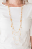 Paparazzi "On The Front SHINE" Gold Necklace & Earring Set Paparazzi Jewelry