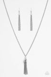 Paparazzi VINTAGE VAULT "City Casual" Silver Necklace & Earring Set Paparazzi Jewelry