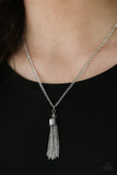 Paparazzi VINTAGE VAULT "City Casual" Silver Necklace & Earring Set Paparazzi Jewelry