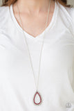 Paparazzi "Drippin In Drama" Red Necklace & Earring Set Paparazzi Jewelry