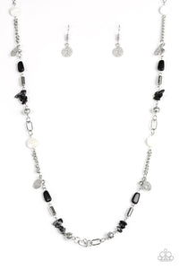 Paparazzi "Ocean Bliss" Black Necklace & Earring Set Paparazzi Jewelry