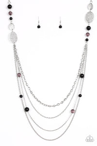 Paparazzi "The SUMMERTIME Of Your Life!" Black Necklace & Earring Set Paparazzi Jewelry