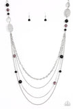 Paparazzi "The SUMMERTIME Of Your Life!" Black Necklace & Earring Set Paparazzi Jewelry