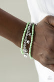 Paparazzi "Springtime Sweethearts" Green Bracelet Paparazzi Jewelry