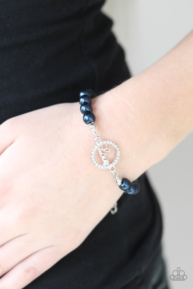 Peace out blue bracelet paparazzi Clearance