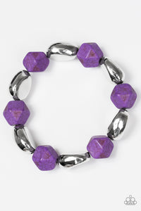 Paparazzi "Rock Candy Canyons" Purple Bracelet Paparazzi Jewelry