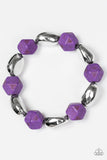 Paparazzi "Rock Candy Canyons" Purple Bracelet Paparazzi Jewelry