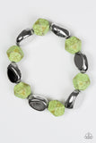 Paparazzi "Rock Candy Canyons" Green Bracelet Paparazzi Jewelry