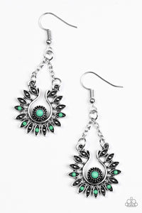 Paparazzi "Cancun Can-Can" Green Earrings Paparazzi Jewelry