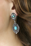 Paparazzi "Painted Peaks" Blue Clip On Earrings Paparazzi Jewelry