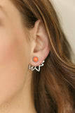 Paparazzi "Lotus Breeze" Orange Earrings Paparazzi Jewelry