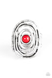 Paparazzi VINTAGE VAULT "Colorfully Chaotic" Red Ring Paparazzi Jewelry