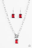 Paparazzi "Wear It Like You Mean It" Red Necklace & Earring Set Paparazzi Jewelry